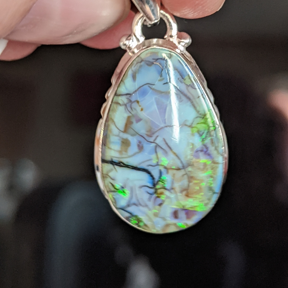 **SOLD**Sterling Opal .925 Silver - Picture 1 of 6